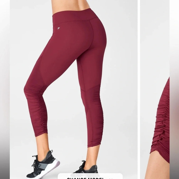 Fabletics PureLuxe Mid-Rise Ruched 7/8 Legging indigo purple size S/M - Picture 13 of 14